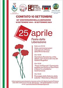Il 25 aprile a San Piero a Sieve e il Comitato 10 settembre
